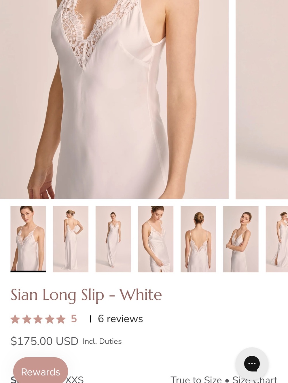 Homebodii Bridal Lace-Trim Satin Slip - White - Picture 5 of 5